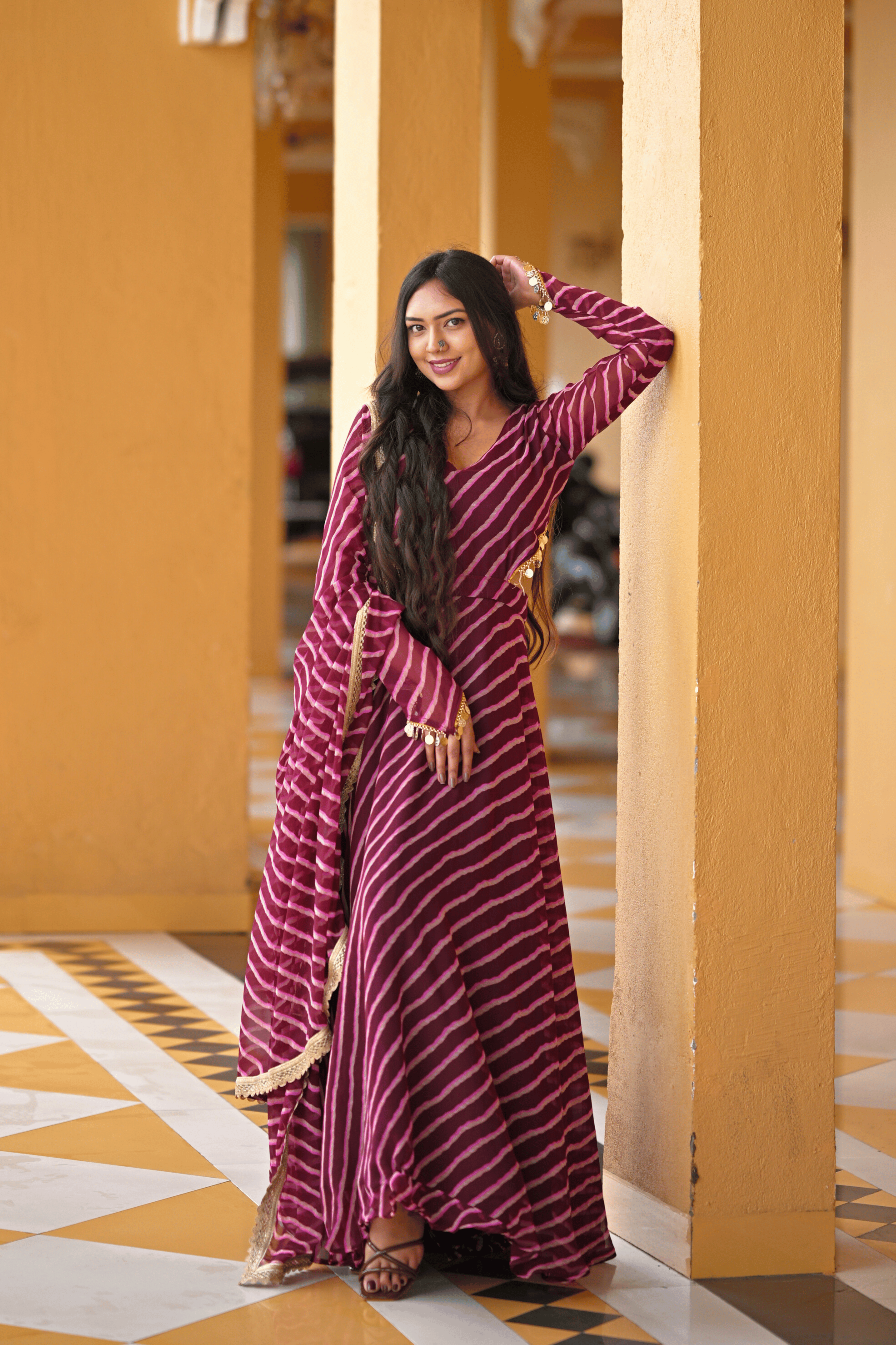 Meher - Gulnaar Straight-Cut Kurta Set with Dupatta