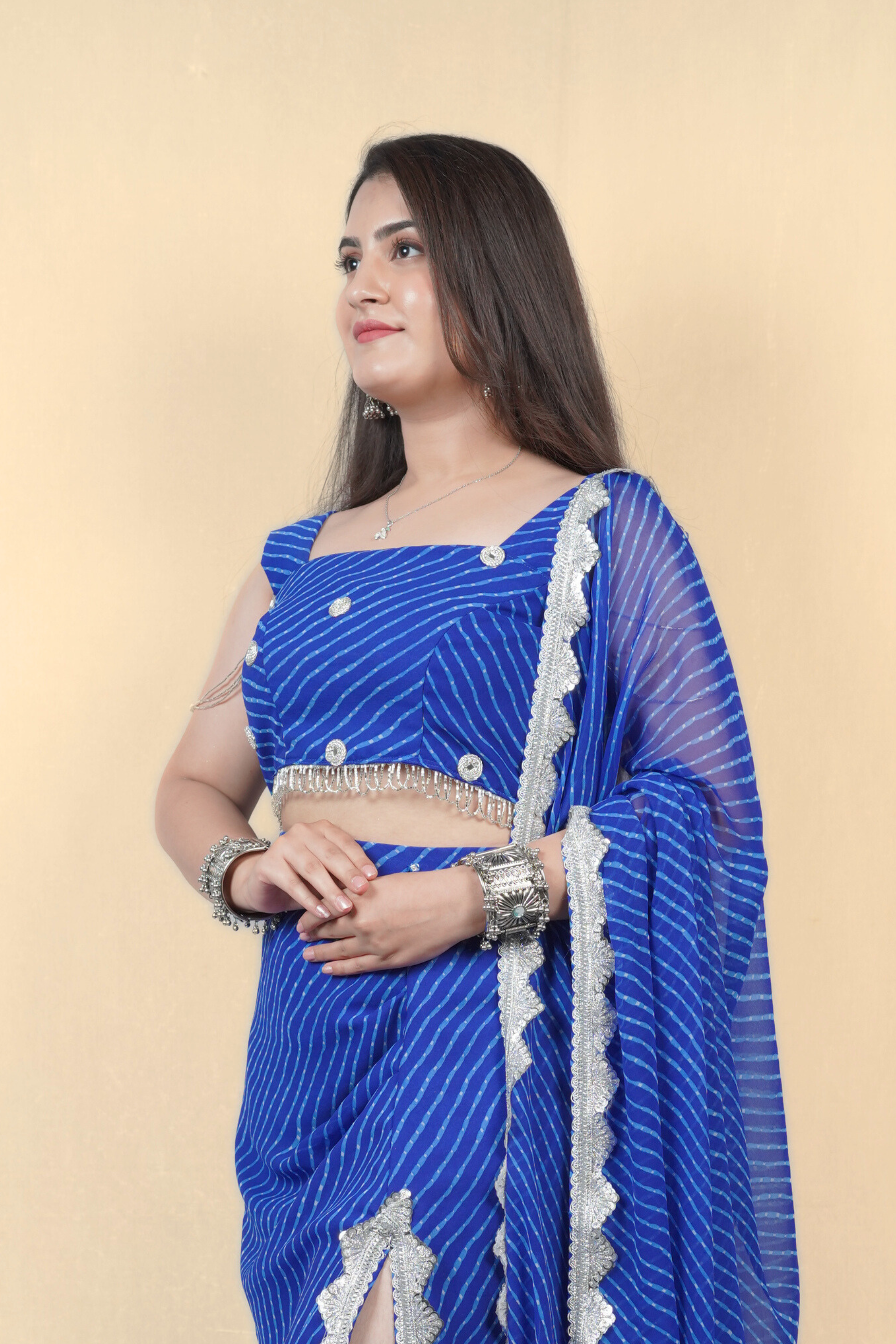 Lehriya Slit Elegance Saree