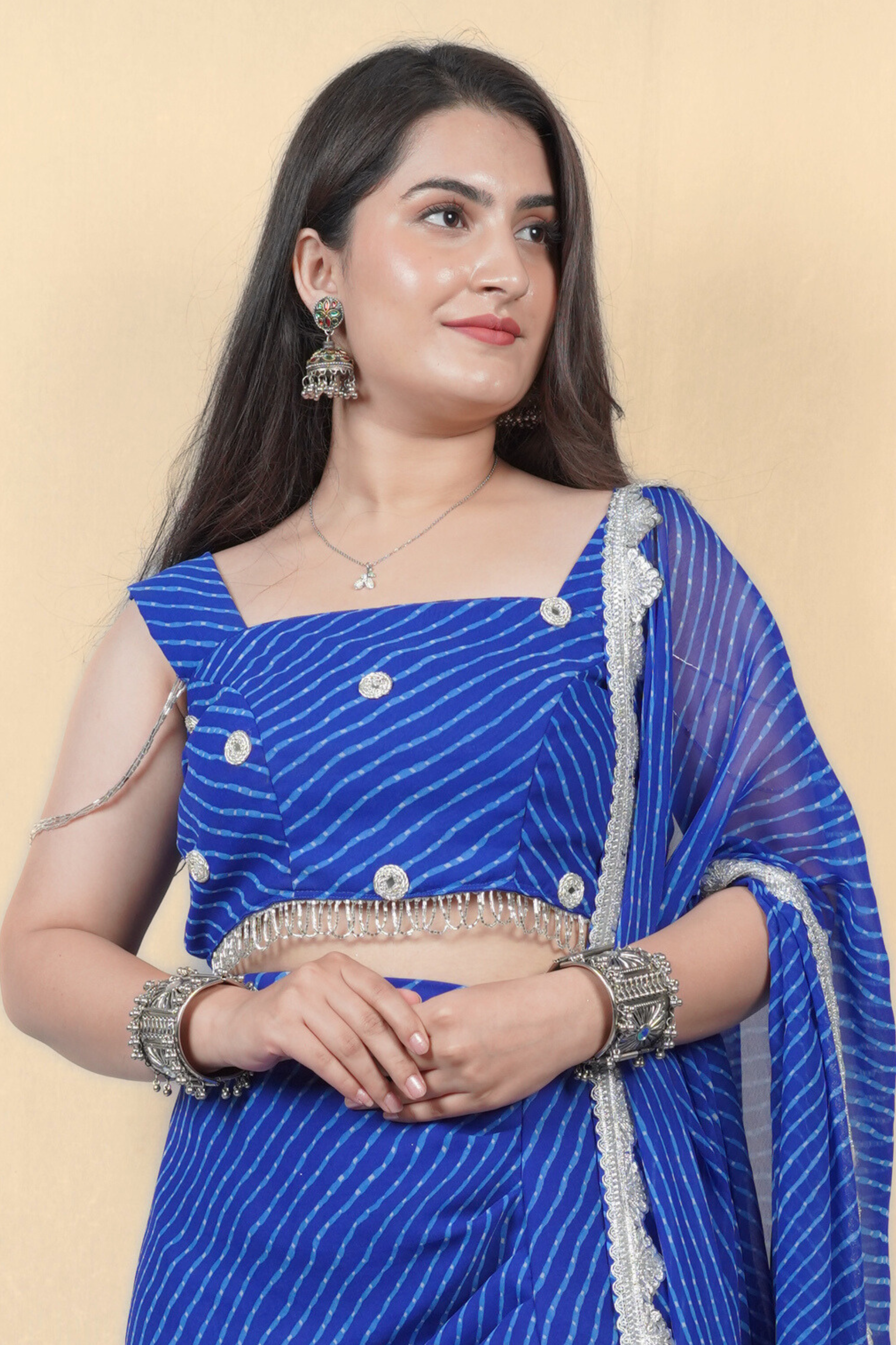 Lehriya Slit Elegance Saree