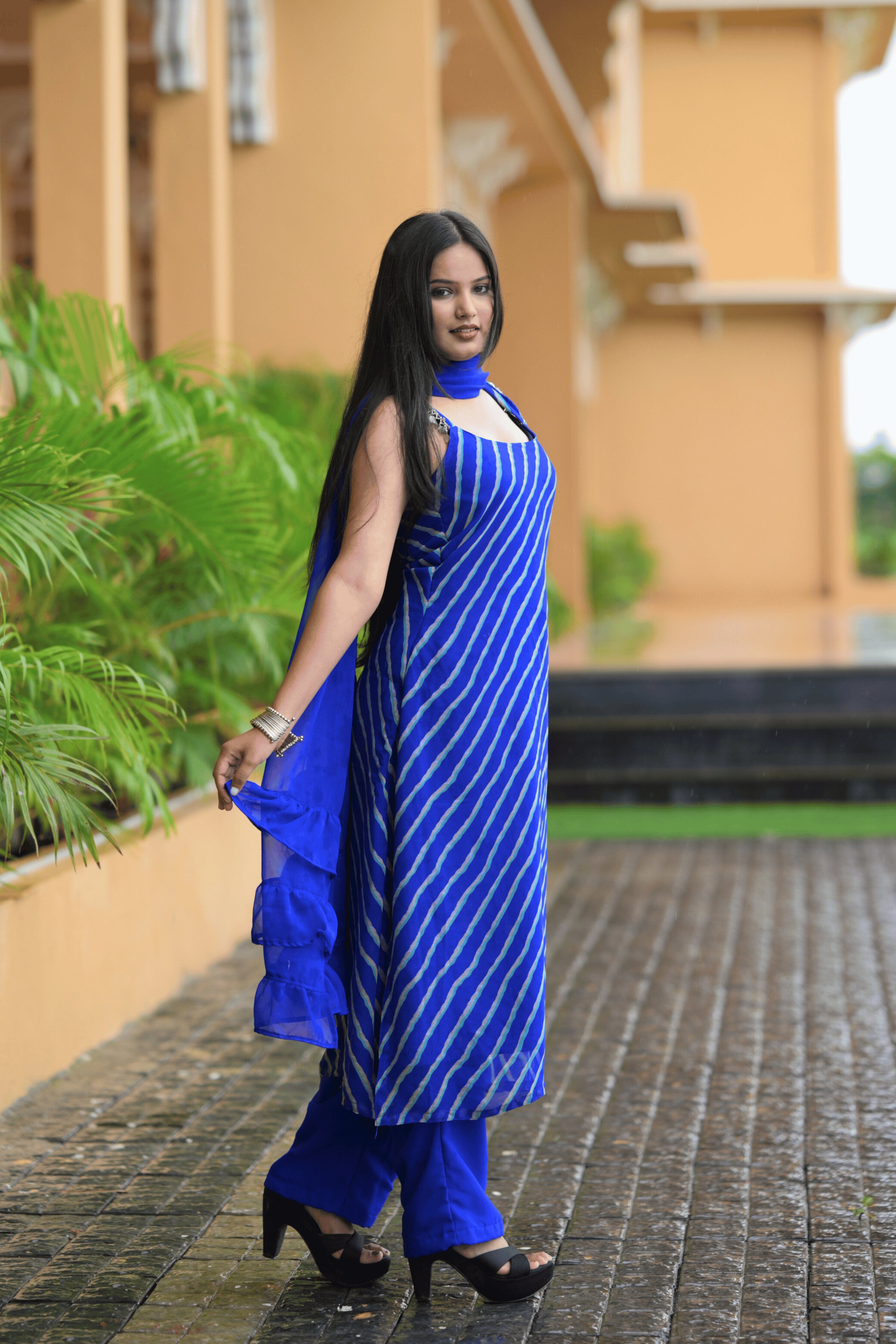 Meher - Indrani Lehariya Suit Set