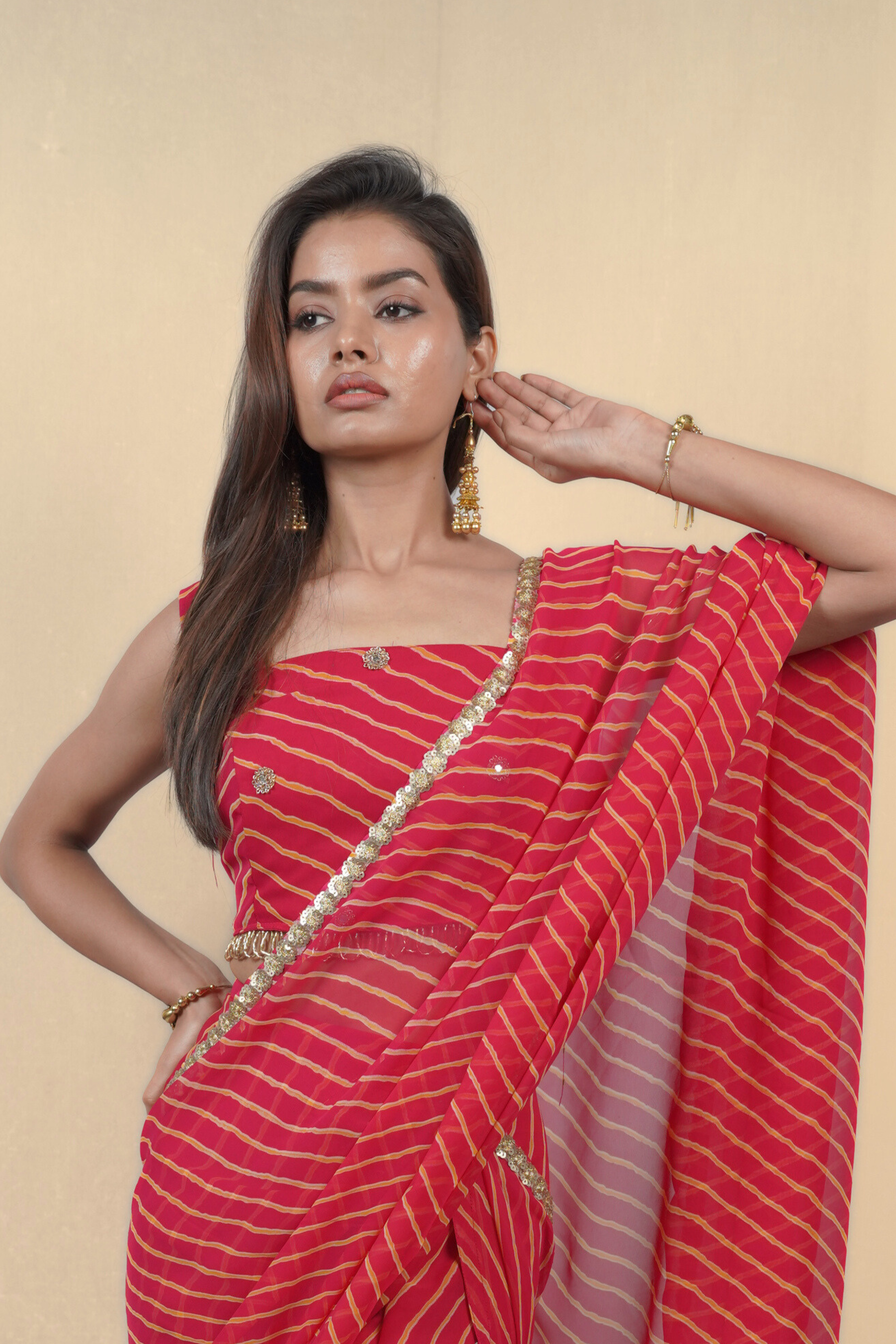 Coastal Waves Lehriya Lehenga Set