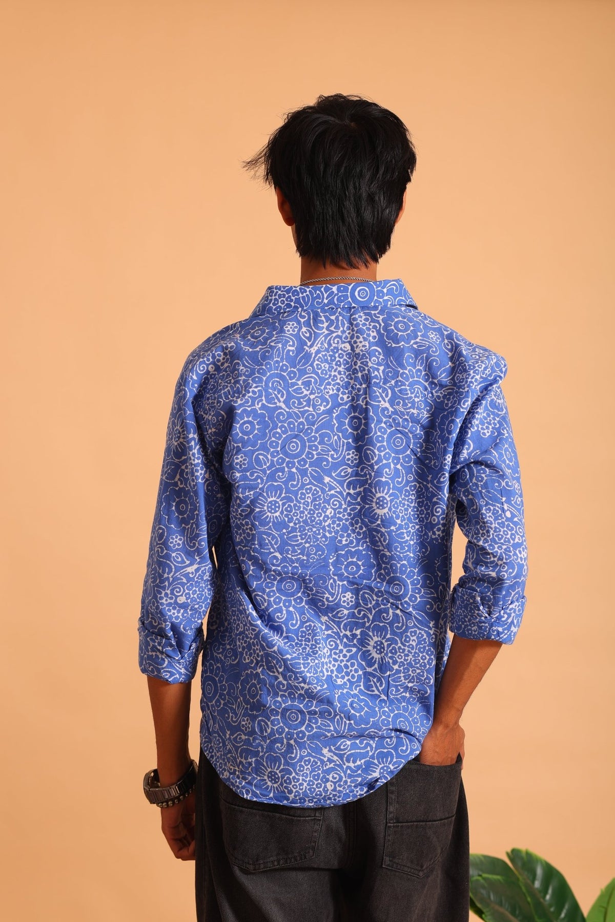 Blue Bherugarh Couple Shirt - Sukkoon Clothing