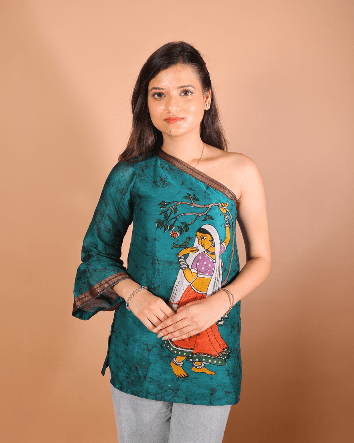 Emerald Muse One-Shoulder Top - Sukkoon Clothing