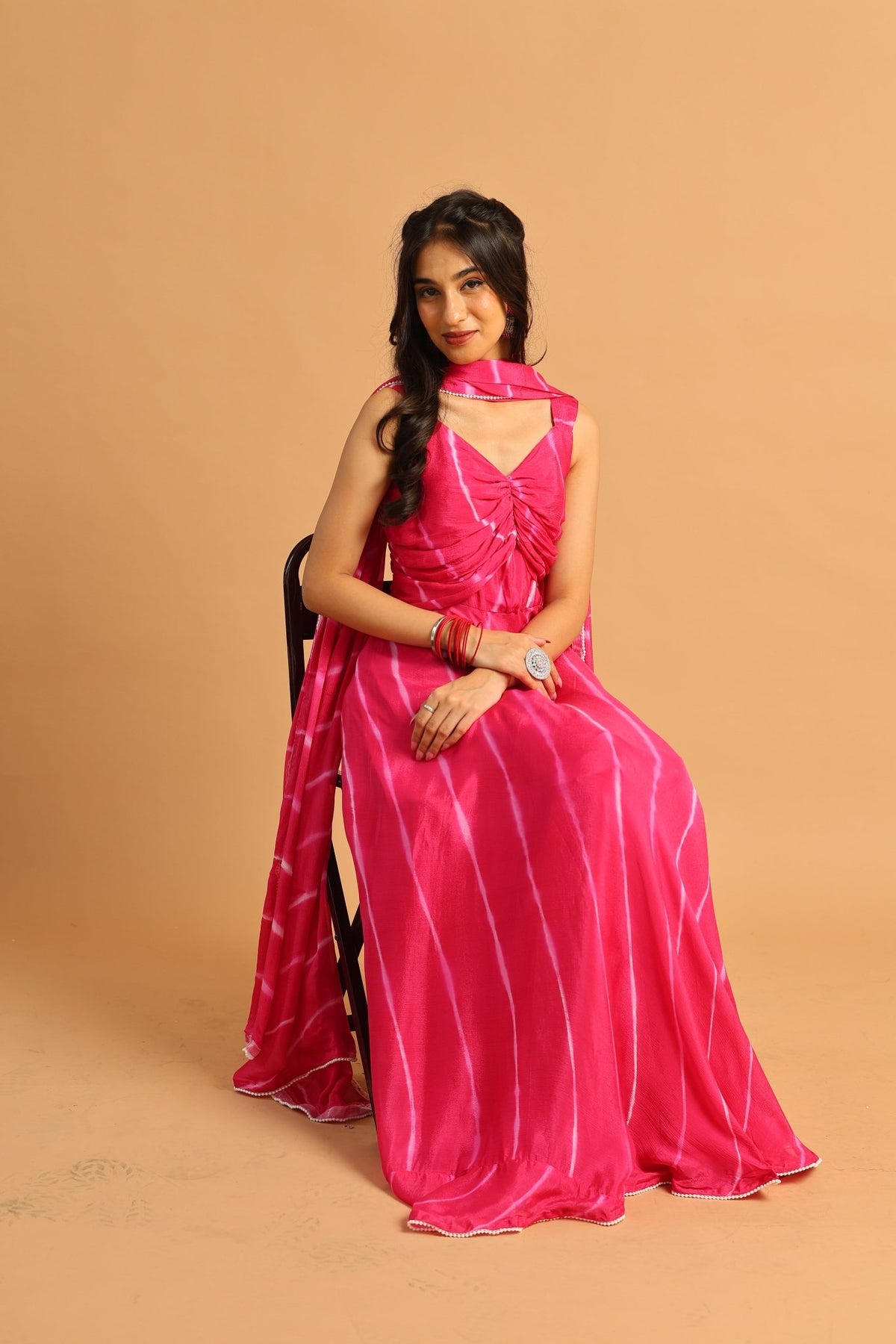 Gulabi Leheriya Rani - Sukkoon Clothing