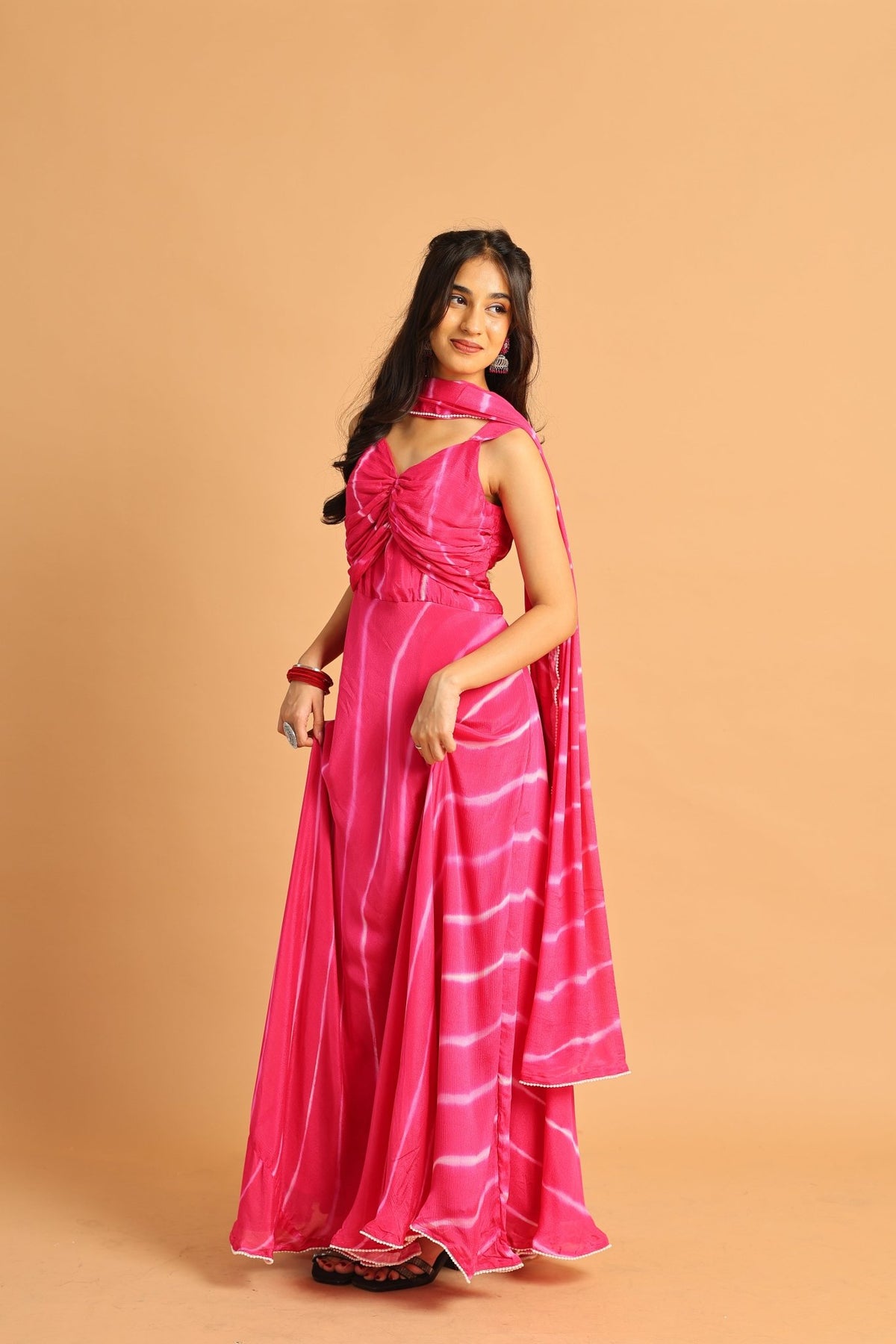 Gulabi Leheriya Rani - Sukkoon Clothing