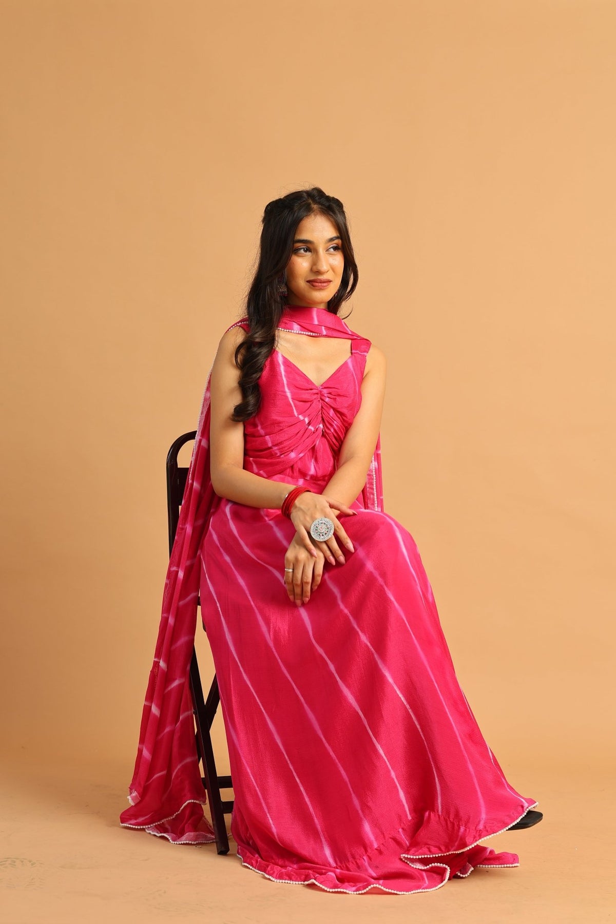 Gulabi Leheriya Rani - Sukkoon Clothing