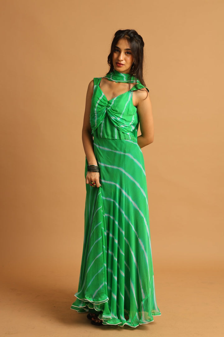 Hariyali Leheriya - Sukkoon Clothing