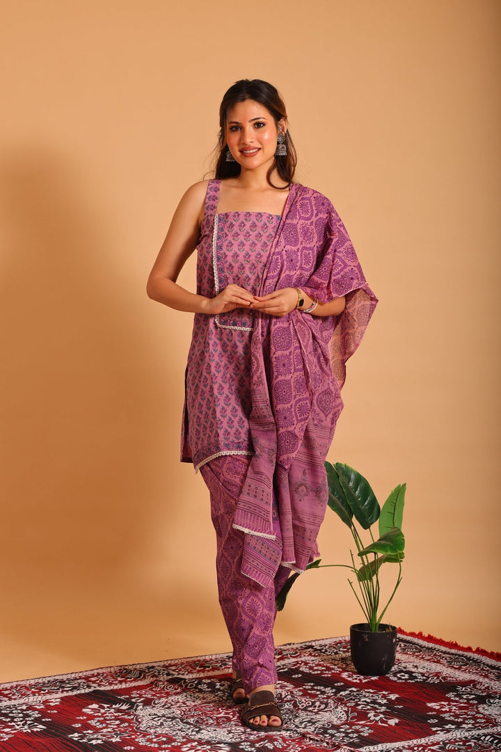 Lavender Heritage Suit - Sukkoon Clothing