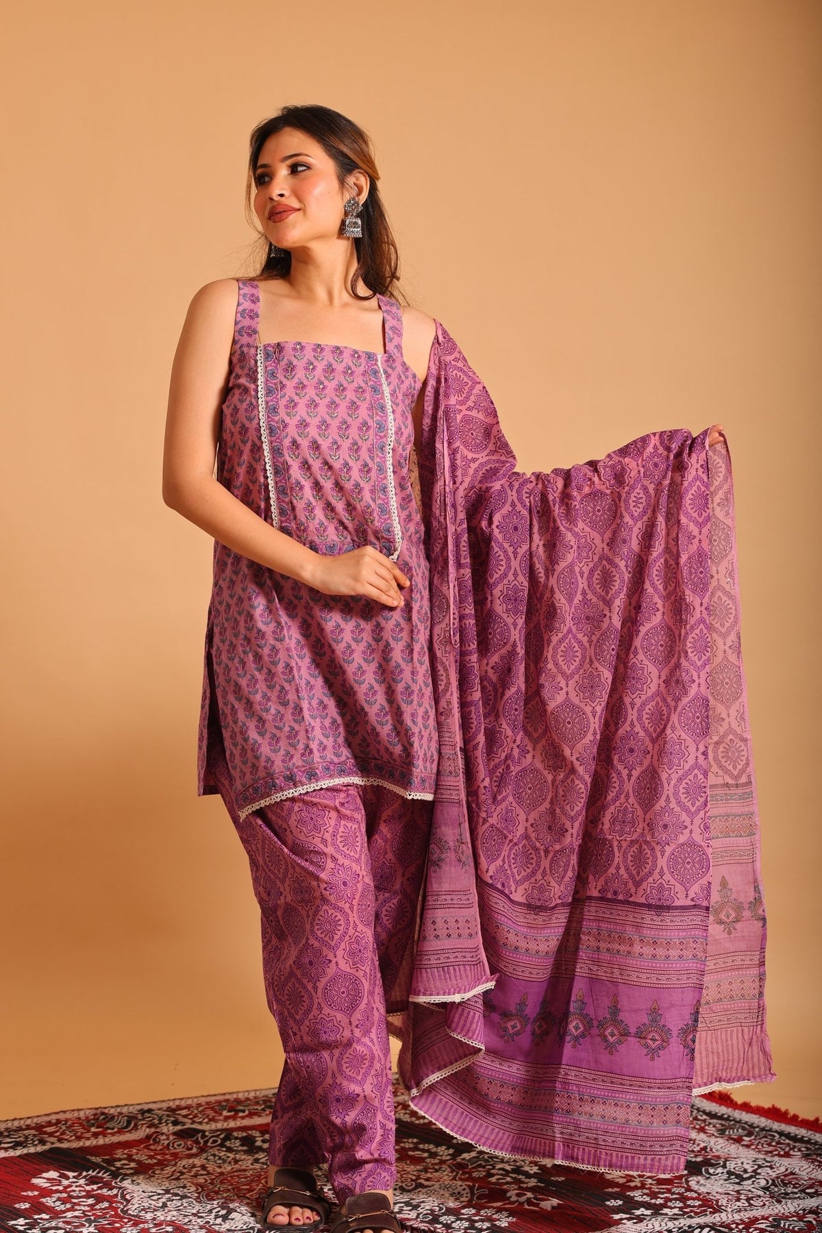 Lavender Heritage Suit - Sukkoon Clothing