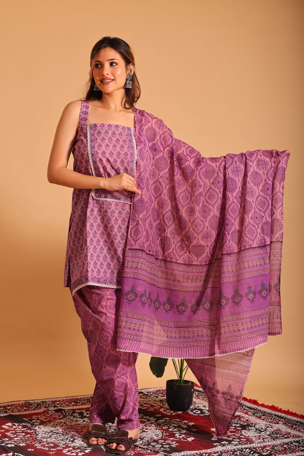 Lavender Heritage Suit - Sukkoon Clothing