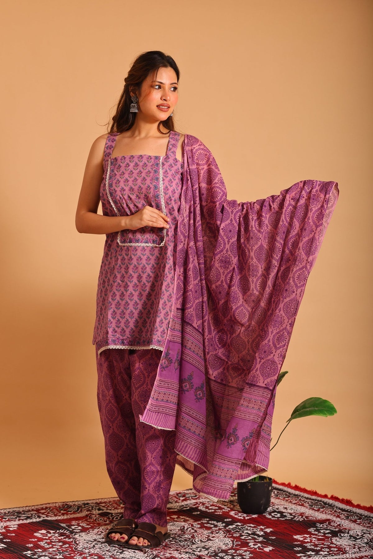 Lavender Heritage Suit - Sukkoon Clothing