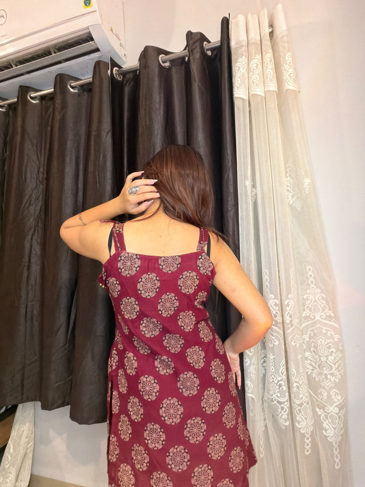 Maroon Main Character Kurti - Sukkoon Clothing