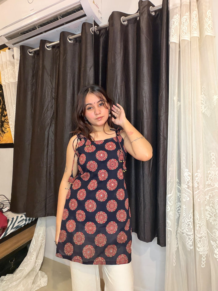 Midnight Mandala Kurti - Sukkoon Clothing