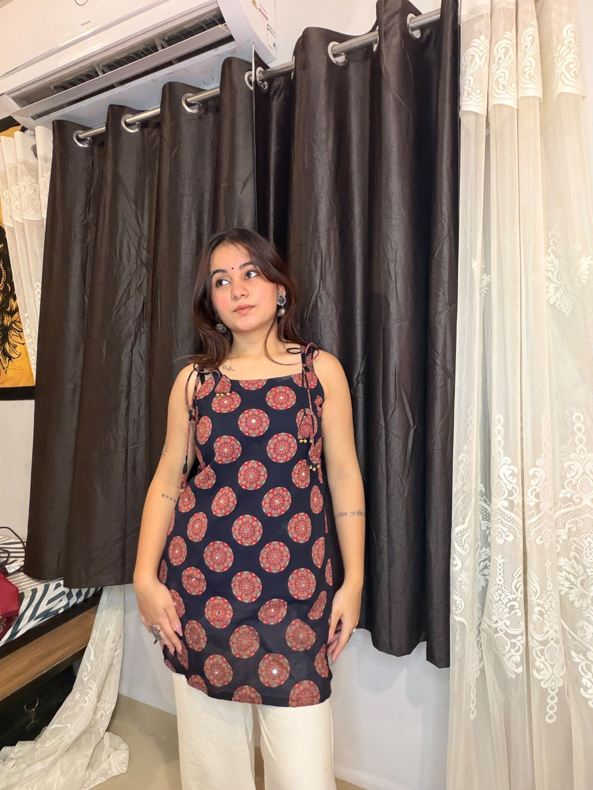 Midnight Mandala Kurti - Sukkoon Clothing