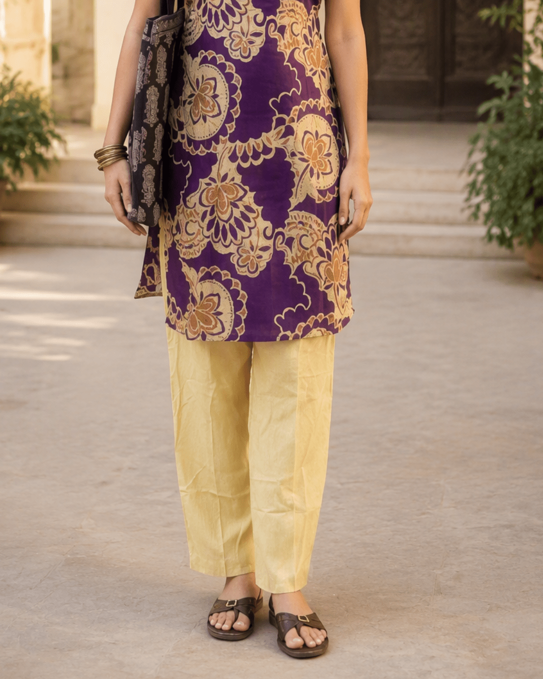 Purple Floral Festive Set - Sukkoon Clothing